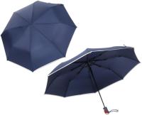 Зонт полуавтомат Каемка R50/55см, эпонж, 3 сложения, 8 спиц, Цвет: Микс