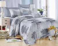 Комплект постельного белья Satin collection семейный 5 предметов микросатин Гризайль /Эльф