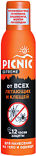 Аэрозоль от всех видов насекомых и клещей PICNIC Extreme 150мл