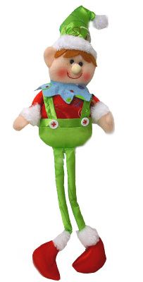Сувенир новогодний Эльф длинные ноги 33см (А зел.)