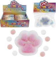 Игрушка антистресс Кошачья лапка, сквиш с посыпкой, 7х8см