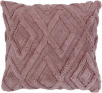 Подушка декоративная 45х45см Ромб, фланель Цвет: пыльная роза