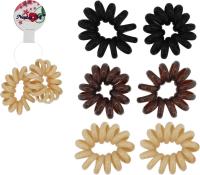 Резинка для волос Спираль крупная 5см 2шт Цвет микс матовый