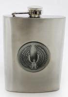 фляжка 240мл, 12см, с выдавленным рисунком