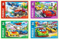 Пазлы 54 элемента Мир ярких машинок