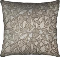 Бежево-коричневая жаккардовая наволочка декоративная геометрия 45х45см