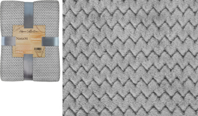 Покрывало постельное декоративное Полоска фланелевое 180х200см плотность 250г/м2