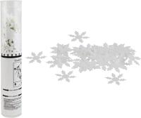 Пневмохлопушка Снежинки 30см конфетти (белый)