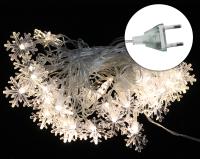 Гирлянда светодиодная Там Там Снежинки 30 ламп Цвет: теплый белый