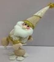 Сувенир новогодний 18х12х35см (А Д.Мор.на лыжах б-зол.)