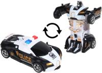 Игрушка Машина Полиция трансформируется в робота 13см Цвет: бело-черный