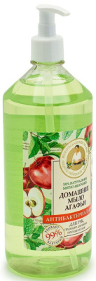 Мыло жидкое РЕЦЕПТЫ БАБУШКИ АГАФЬИ 1л Домашнее (Мятно-яблочное // 52974)