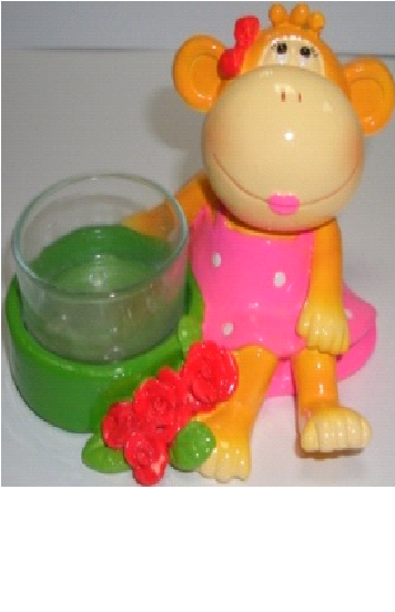 Подсвечник 10х8х9см (23003В-2 Обезьянка-дев)