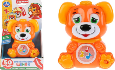 Игрушка развивающая УМКА Смена эмоций 50 веселых песен звуков и фраз световые эффекты (Щенок // 288411 HT818-R)