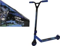 Самокат детский 20х80х90см Цвет: черный+голубой Размер в упаковке: 60х16х63см