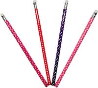 Карандаш чернографитный ПРОФ-ПРЕСС Горошек НВ с ластиком