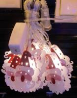 Гирлянда электрическая Дед Мороз металл 2м 10 ламп