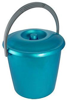Ведро СОЛО 10л с крышкой (бирюза // С633К)