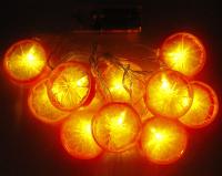 Гирлянда светодиодная Апельсины 1.65м 10 ламп теплый белый