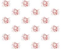 Скатерть одноразовая 110х150см Красные цветы ПНД