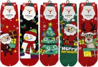 Носки Новый Год р.37-41 разноцветные