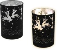 Cветильник настольный Сказочные олени Цвет: черный Размер: d10см, h15см 