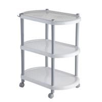 Этажерка 3 яруса 500х300х580мм овальная на колесах