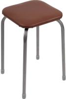 Табурет ЭКОНОМ на 4-х опорах квадратный, коричневый