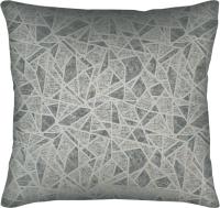 Подушка декоративная 45х45см Геометрия, жаккард Цвет: серый-бирюза