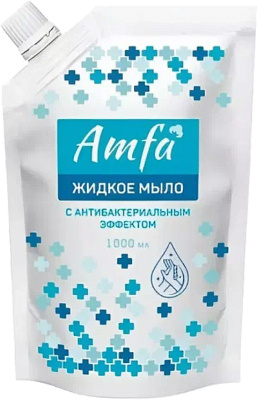 Мыло жидкое AMFA 1000мл дойпак (Антибактериальный эффект)