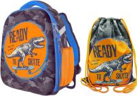 Рюкзак школьный CENTRUM Дино-раптор 39х29х17см, каркасный