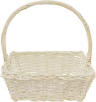 Корзина прямоугольная 42х29х17см с ручкой, ротанг