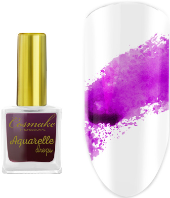 Краска для дизайна ногтей COSMAKE Aquarelle Drops 9мл (04 сиреневая )