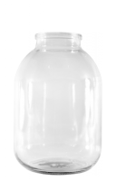 Банка из полубелого стекла типа СКО I-82-3000, d82