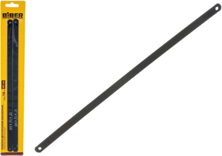 Полотно по металлу БИБЕР 12х300мм двустороннее закаленное 1шт