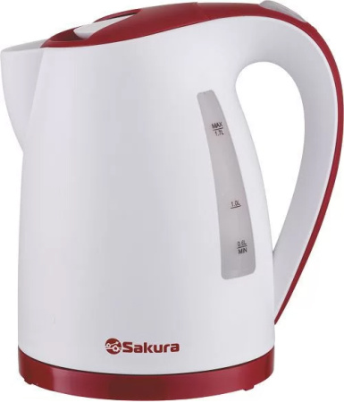 Чайник электрический SAKURA 1700мл 1850-2200Вт белый/красный