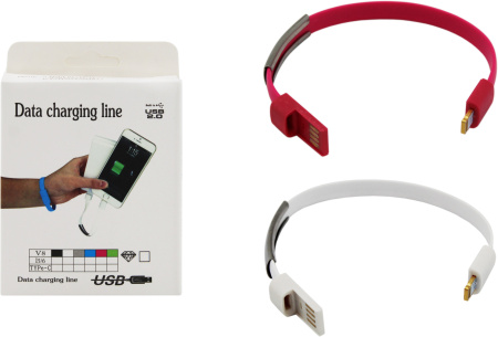 Браслет-зарядное USB устройство (Lighning) Длина 21.5см 