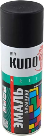 Эмаль KUDO 520мл аэрозольная универсальная черная