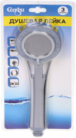 Лейка для душа 3 режима 24х8см