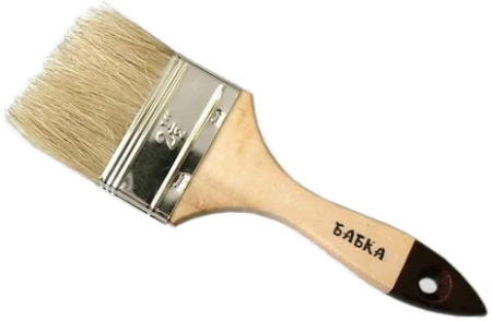 Кисть малярная КФ-63мм 2.5" деревянная ручка Бабка