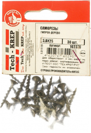 Саморезы Tech-KREP ШСГД 3.8х25мм 30шт
