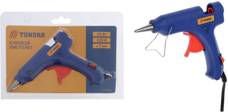 Клеевой пистолет TUNDRA 20Вт 220В d7мм