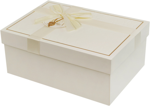 Коробка подарочная 22х15,5х9см Цвет: молочный