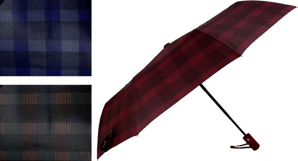 Зонт мужской автомат принт Клетка