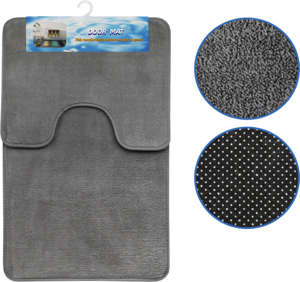 Коврики для ванной и туалета Софт Размер: 50х80см, 50х40см Цвет: темно-серый