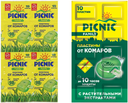 Пластины от комаров PICNIC Family 10шт