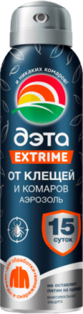 Средство репеллентное ДЭТА Extrime аэрозоль от клещей и комаров 150мл 15 суток