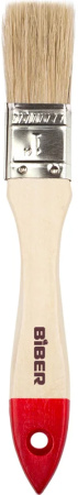 Кисть малярная БИБЕР флейцевая Эконом 1" 25мм натуральная щетина, деревянная ручка