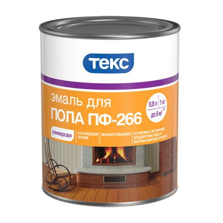 Эмаль ТЕКС ПФ-266 для пола 1кг. золотисто-коричневая