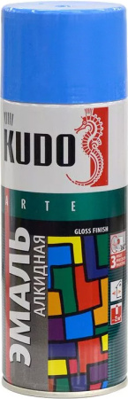 Эмаль KUDO 520мл аэрозольная универсальная голубая